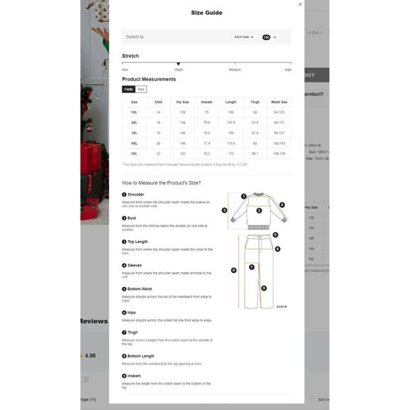 NEW SHIEN Plus Christmas‎ Tree & Slogan Graphic PJ Set Size 1XL - Picture 5 of 7